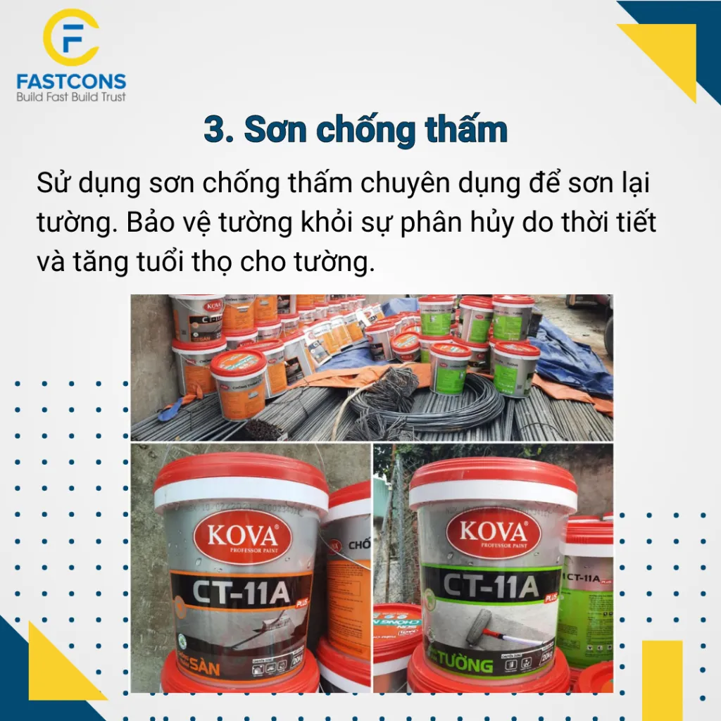 Tìm hiểu cách khắc phục nhà bị thấm dột cùng FastCons