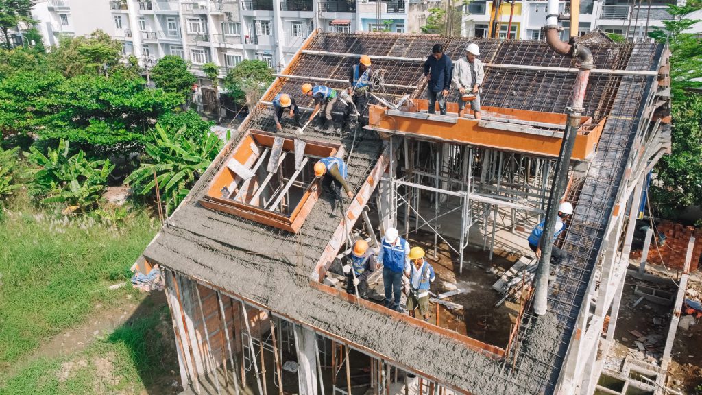 Villa Tuấn Anh · Villa sân vườn Quận 8, bỏ cột nhịp 8m