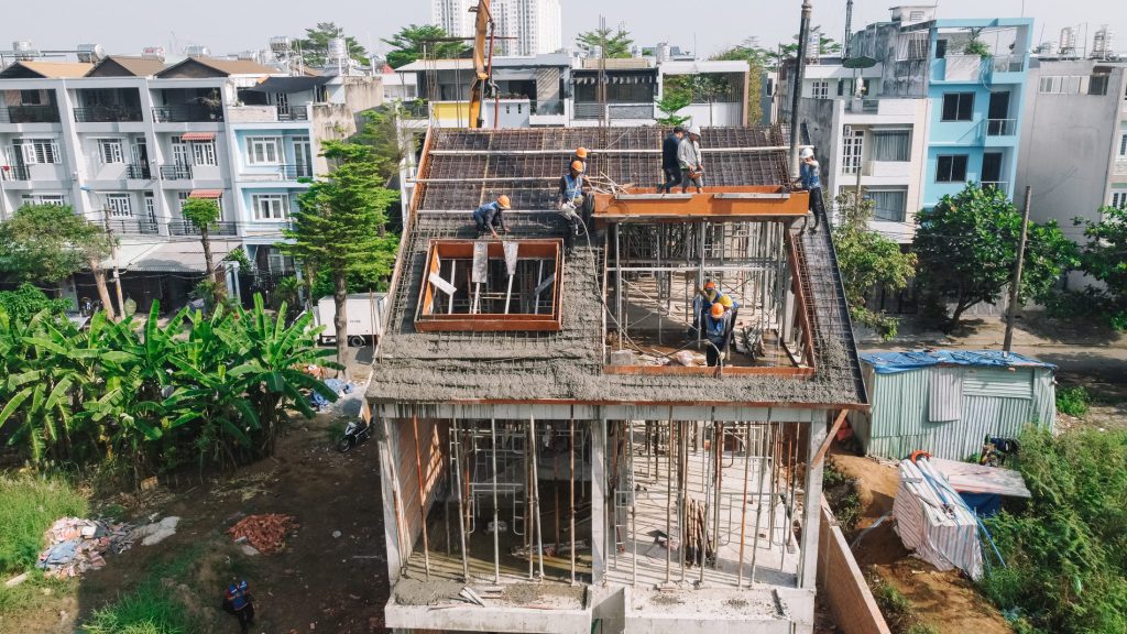 Villa Tuấn Anh · Villa sân vườn Quận 8, bỏ cột nhịp 8m