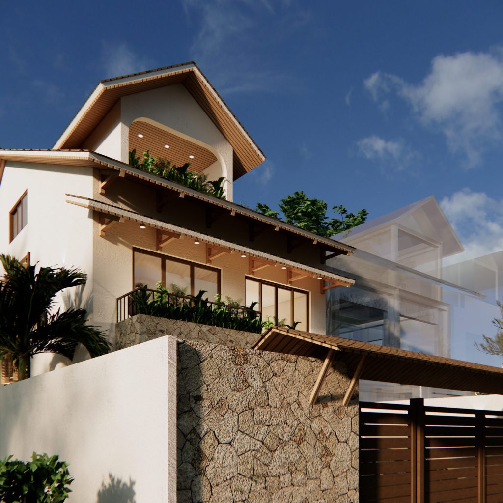 Villa Tuấn Anh · Villa sân vườn Quận 8, bỏ cột nhịp 8m