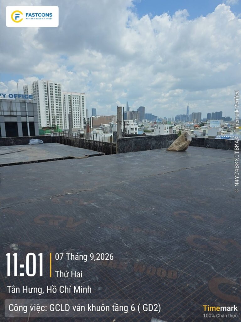 Ván khuôn sàn tầng 6