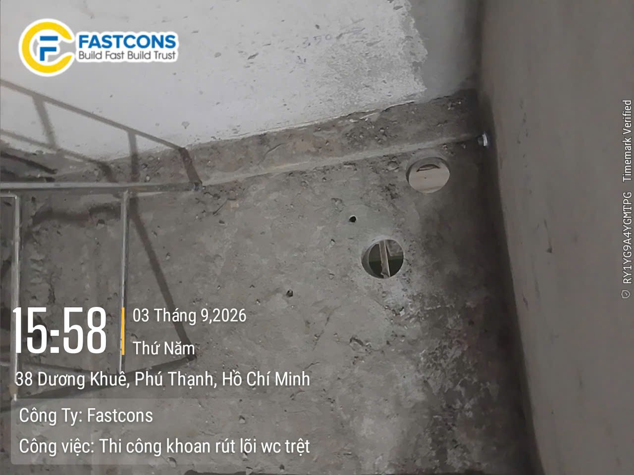 Thi công khoan rút lõi wc trệt