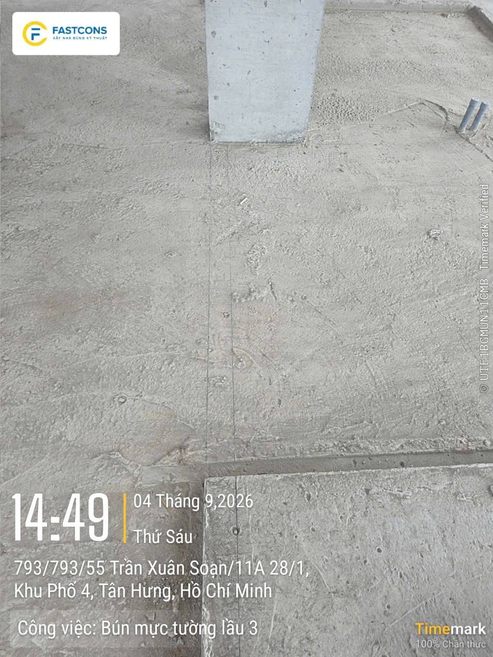 Búng mực tường lầu 3